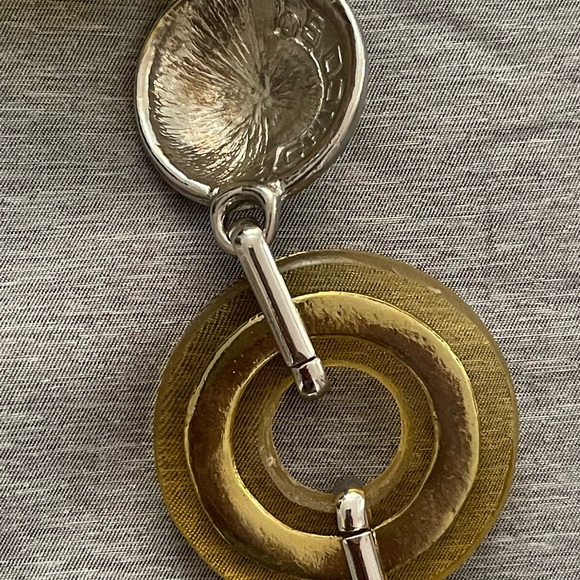 Chico’s silver medal & yellow lucite chain link belt - Picture 5 of 7